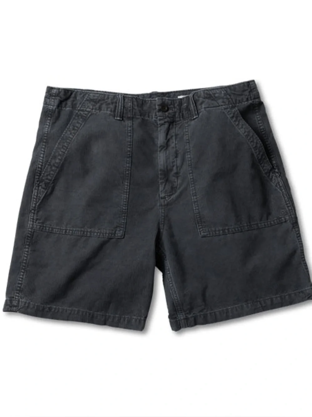 Outerknown Seventyseven Cord Utility Shorts Charcoal Gray Organic Cotton 30